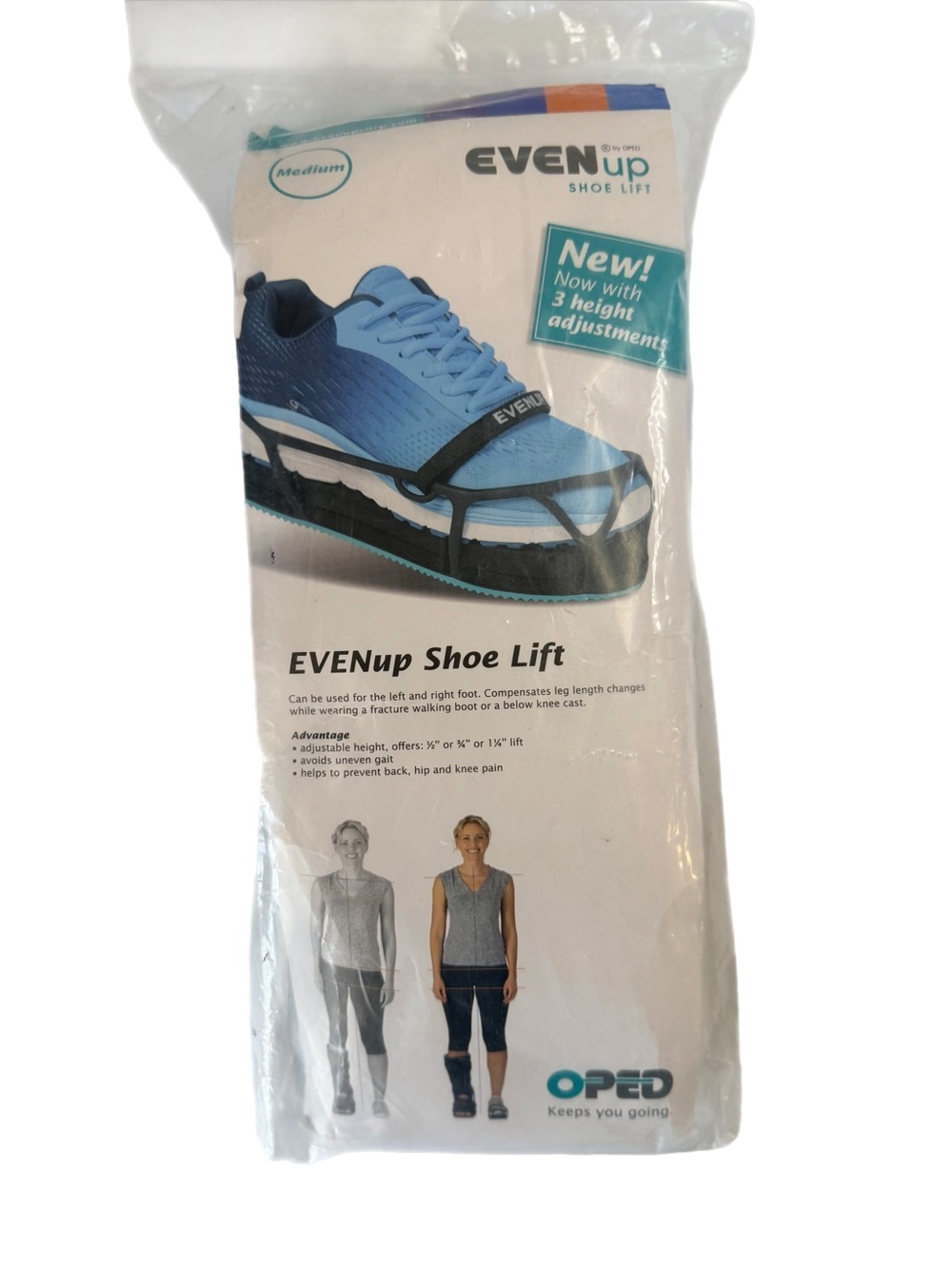 EVENup Shoe Lift Packaging -New In Package , ships next day . size M unisex